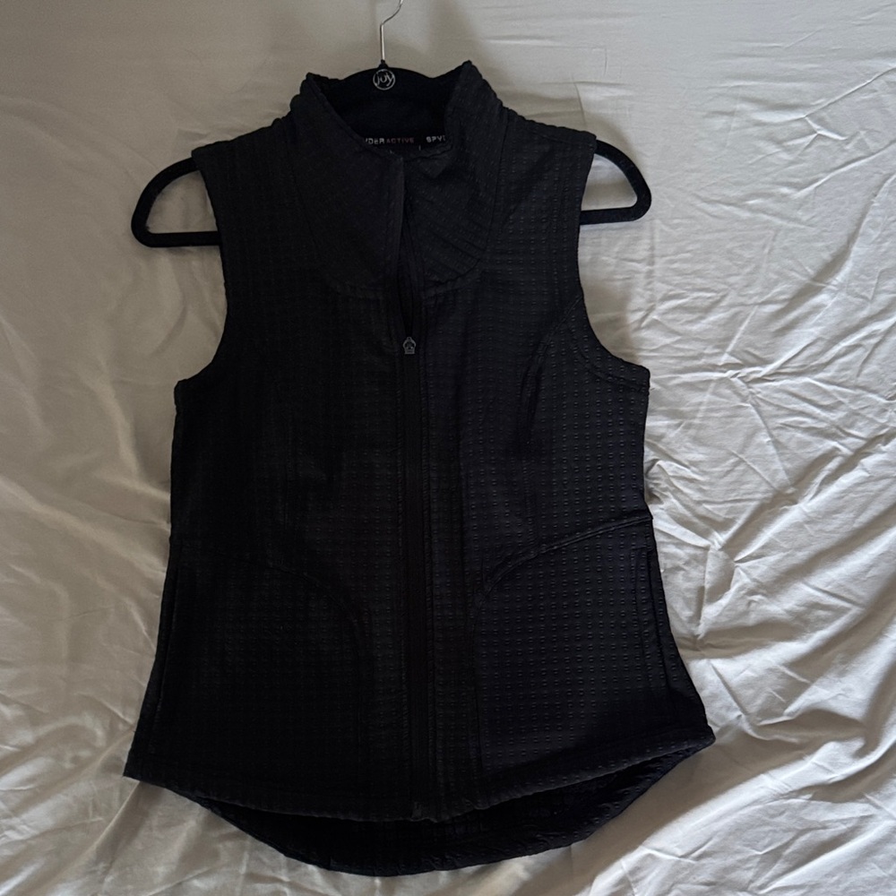 Spyder Black Textured Athletic Vest
